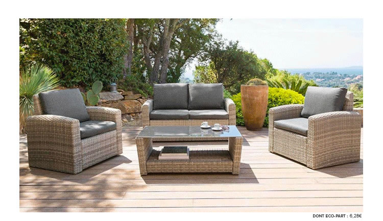 Salon de jardin Polynésia 499€