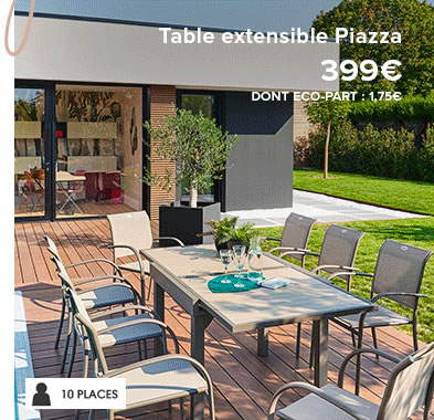 Table extensible Piazza 