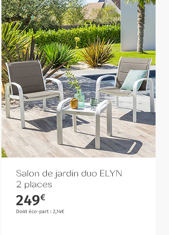 Salon de jardin ELYN duo - Hespéride