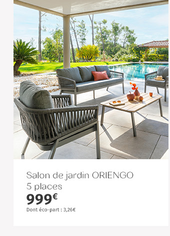 Salon de jardin Oriengo Anthracite & Graphite - Hespéride