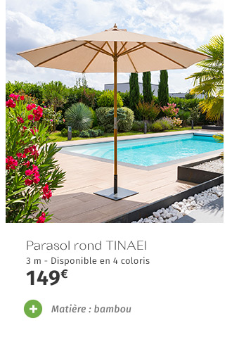 Parasol droit Tinaei Taupe - Hespéride