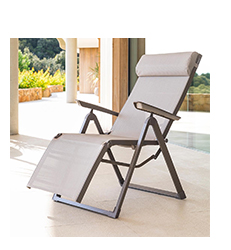 Fauteuil de jardin inclinable Decima Noisette & Praline