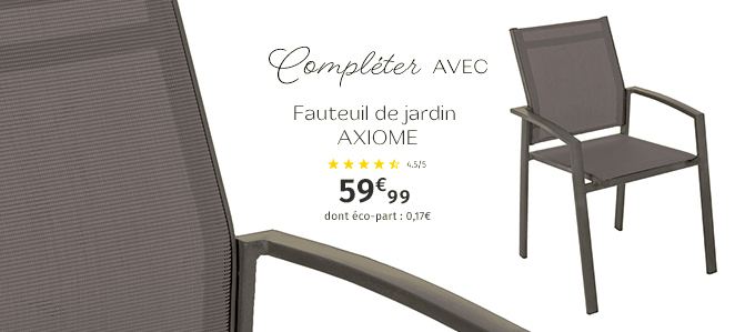 Fauteuil de jardin empilable Axiome Speculoos & Praline