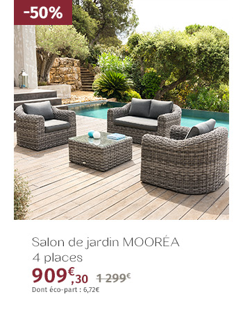 Salon de jardin Mooréa Terre d'ombre