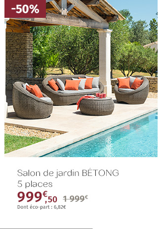 Salon de jardin Bétong Bûche