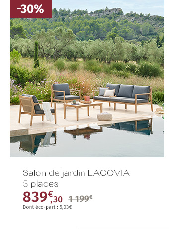 Salon de jardin Lacovia Acacia