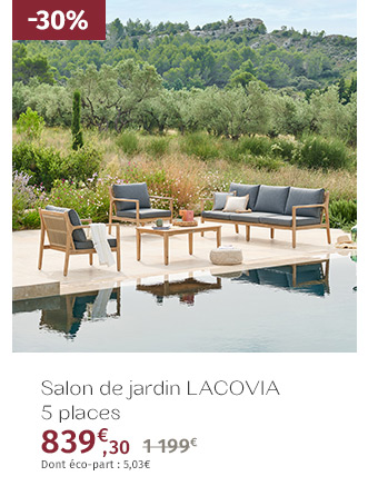 Salon de jardin Lacovia Acacia