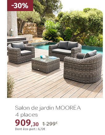 Salon de jardin Mooréa Terre d'ombre