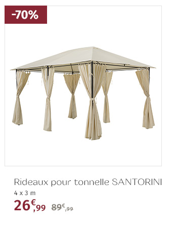 Rideaux pour tonnelle Santorini Écru