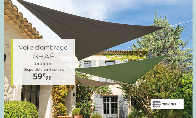 Voile d'ombrage triangulaire Shae Ardoise