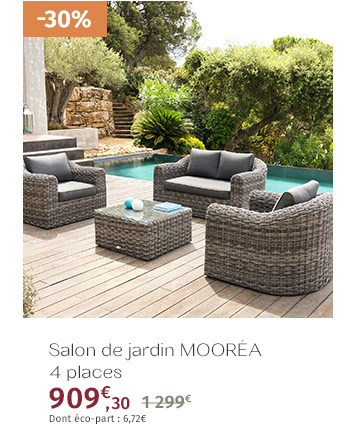 Salon de jardin Mooréa Terre d'ombre