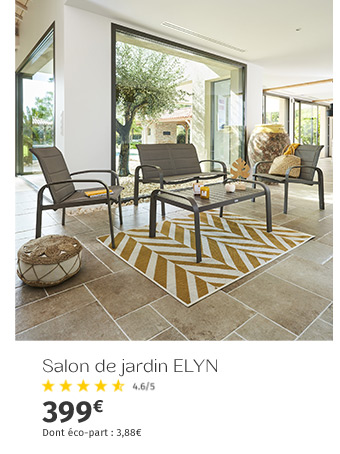 Salon de jardin Elyn Noisette & Praline