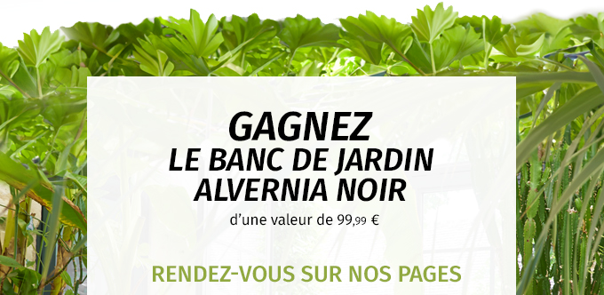 Banc de jardin Alvernia Noir