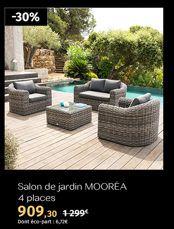 Salon de jardin Mooréa Terre d'ombre