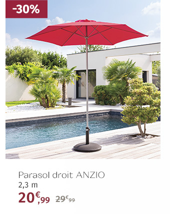 Parasol droit rond Anzio Grenade