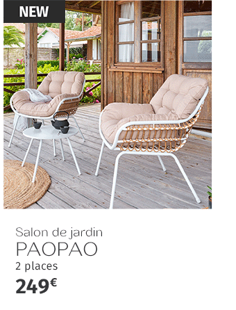 Salon de jardin duo PAOPAO Blanc