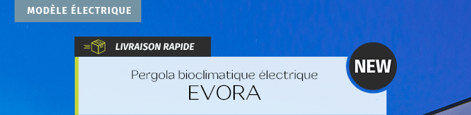 Pergola bioclimatique électrique EVORA grand modèle Graphite