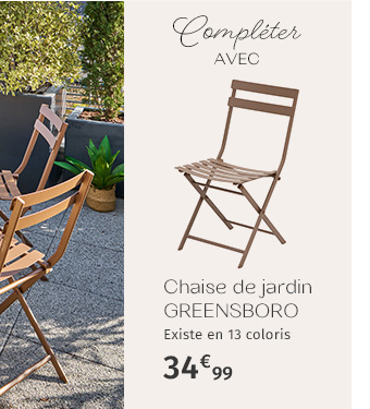 Chaise de jardin pliante GREENSBORO Bronze