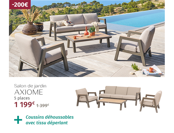 Salon de jardin AXIOME Beige & Praline