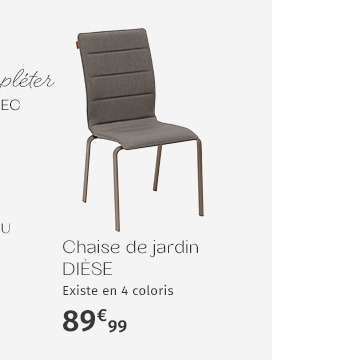 Chaise de jardin empilable DIESE Mocha & Praline