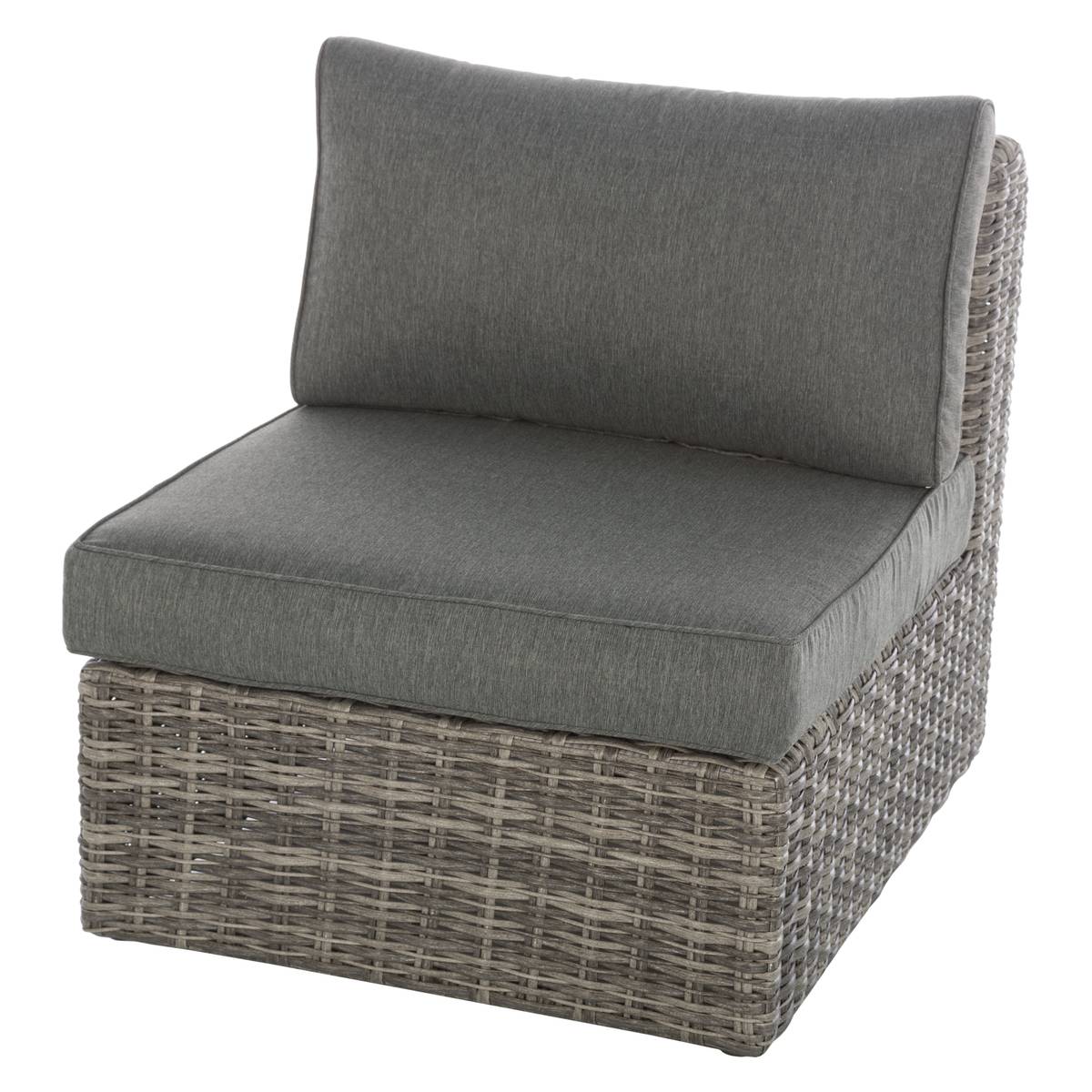 Chauffeuse de jardin MOORÉA Terre d'ombre Aluminium traité époxy, Résine tressée synthétique, Polyester Hespéride