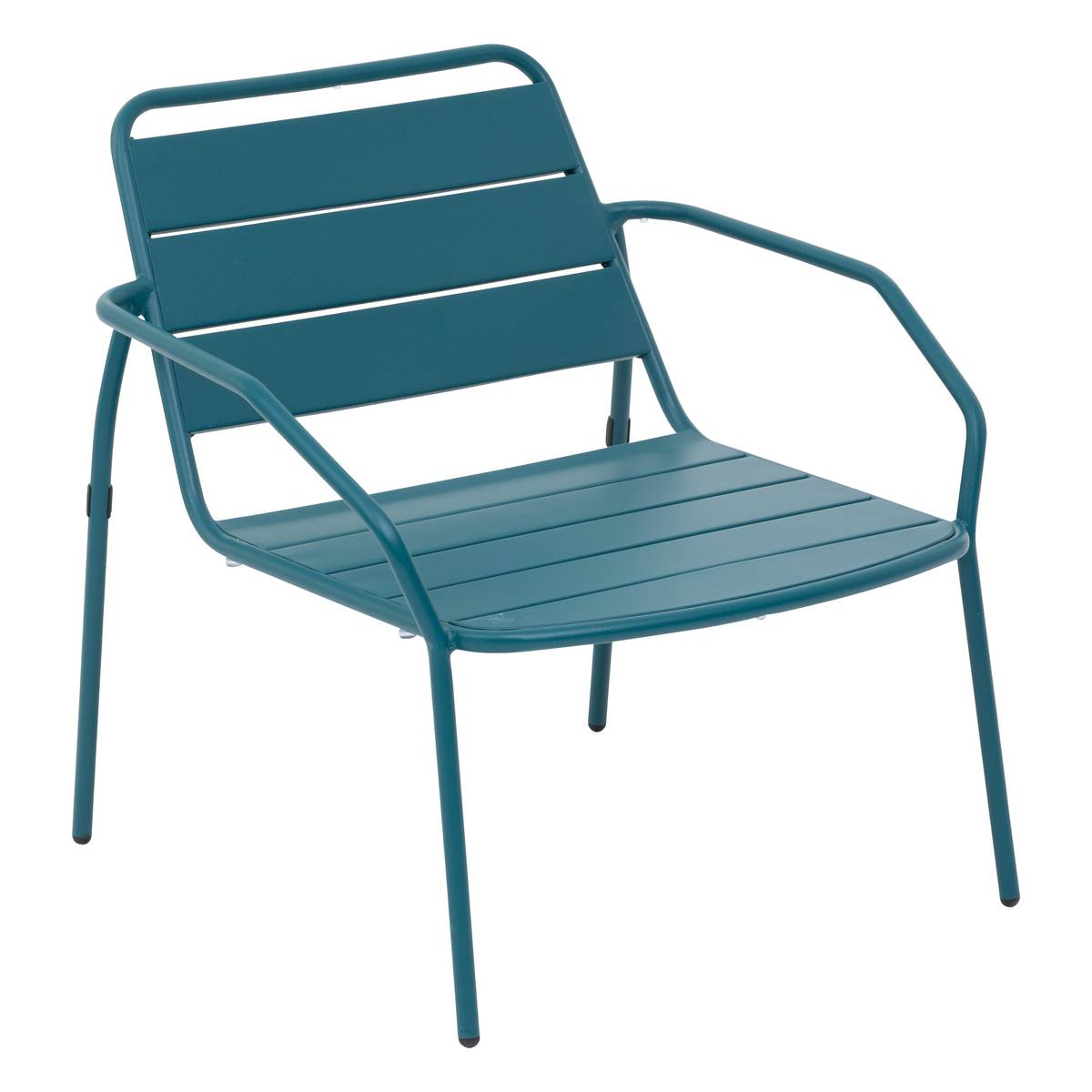 Fauteuil de salon jardin PHUKET Bleu canard Acier traité époxy Hespéride