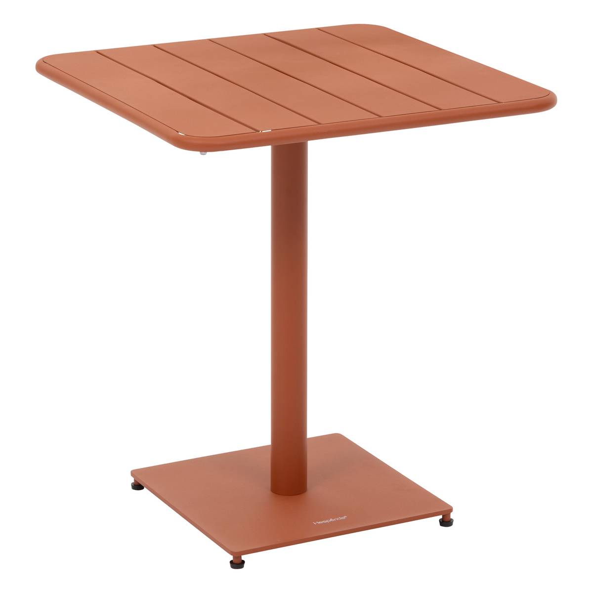 Table de jardin carrée PHUKET Ambre 2 places - Acier traité époxy, Traitement antirouille renforcé Hespéride