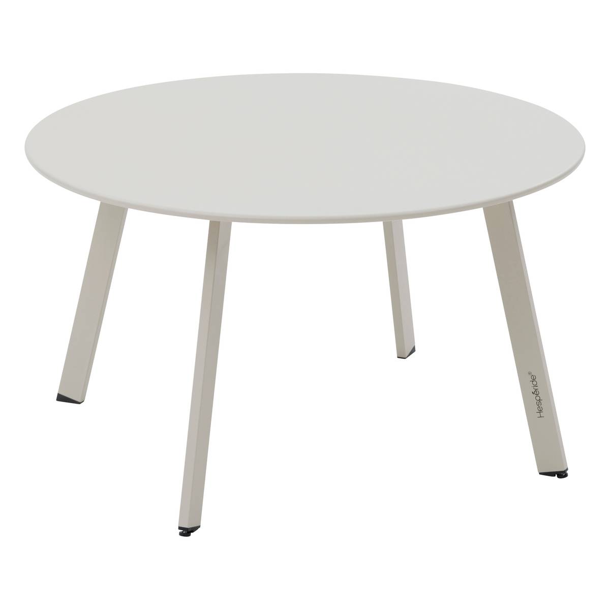 Table d'appoint de jardin rond SAONA Argile 70 x 40 cm - Acier traité époxy, Traitement anti-rouille renforcé Hespéride