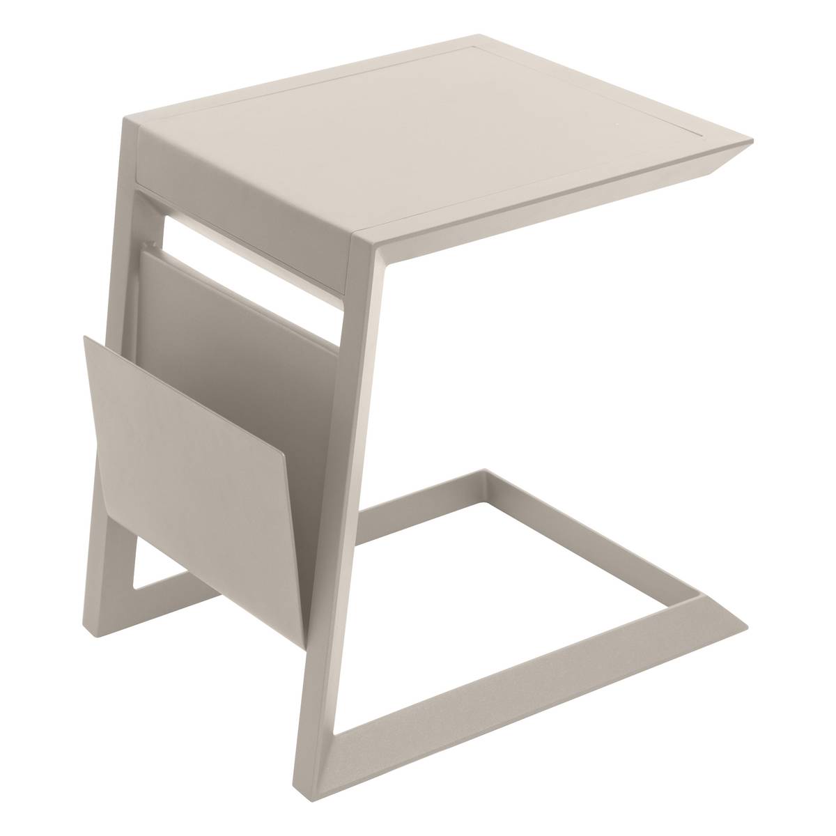 Table d'appoint de jardin carrée ALLURE Argile 55 x 45 cm - Aluminium traité époxy Hespéride