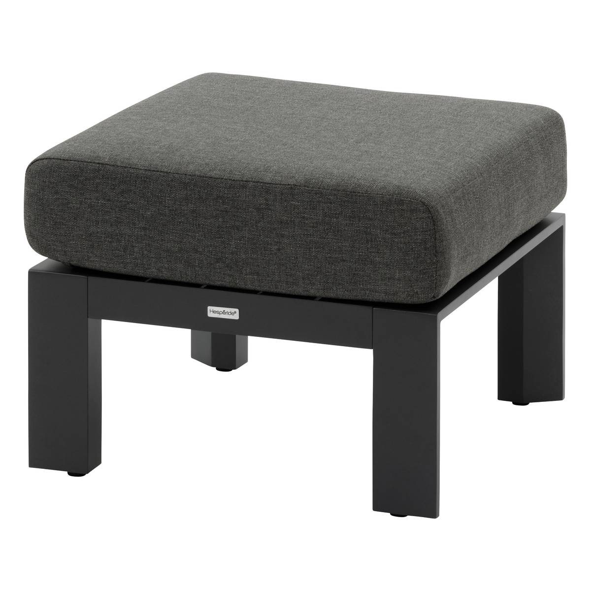 Pouf de jardin ÉVASION Graphite Aluminium traité époxy, Oléfine Hespéride