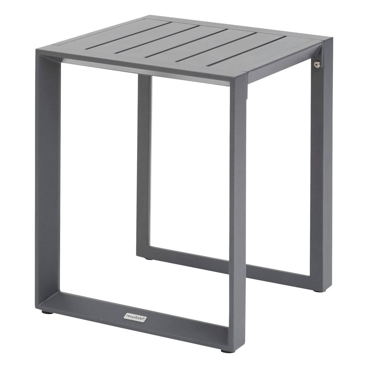 Table d'appoint carrée ALLURE Graphite 44 x 55 cm - Aluminium traité époxy Hespéride