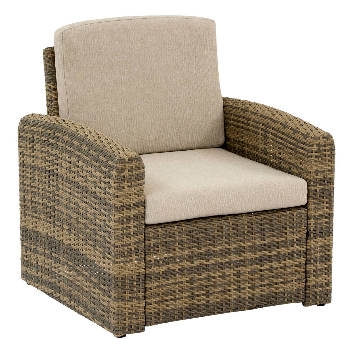 Fauteuil de salon jardin SELENIM Naturae Aluminium traité époxy, Oléfine Hespéride